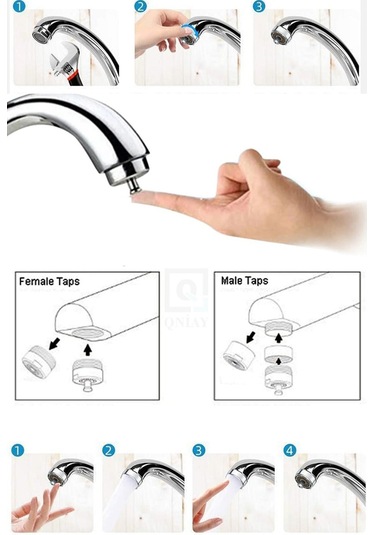 Dokunmatik Iç Dişli Tasaruflu Yeni Nesil Temassız Musluk  Ucu