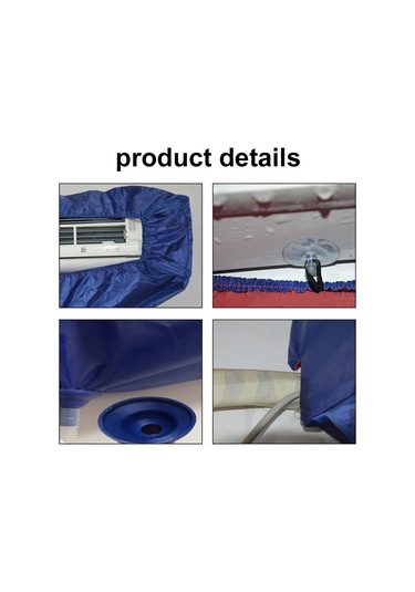 Evrensel Klima Yıkama Kapağı Duvara Monte Klima Koruyucu Toz Kapağı Temizlik Aracı Sıkıştırma Kayışı İle 3.0m Tahliye Boruları