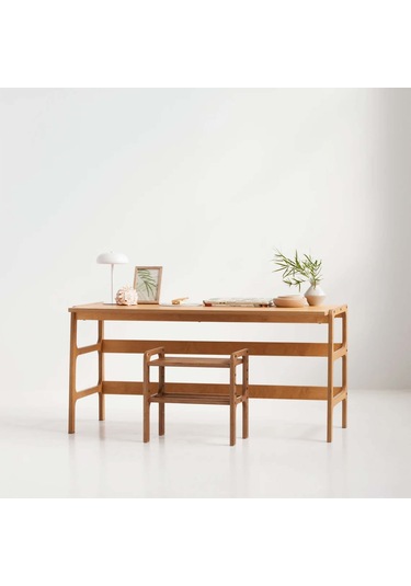 Woodesk Elara Ahşap Çalışma Masası, Natural Renk Cpt4637-150 Naturel