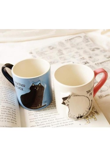 2 Adet Lüks Öpücük Kedi Kupası Çift Seramik Kupalar Evli Çiftler Yıldönümü Sabah Kupa Süt Kahve Çay Kahvaltı Sevgililer Günü Bira Steins 07 Beyaz
