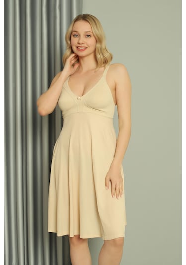 Nbb Kadın Ten Rengi Micro Toparlayıcı Sütyen Kombinezon Ten