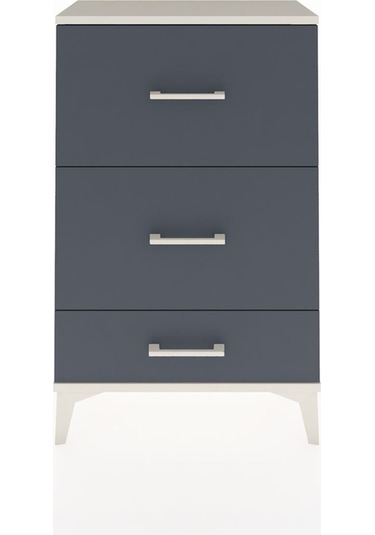 Arges Komodin 3 Çekmeceli 60x30x96 Aytaşı-antrasit Aytaşı