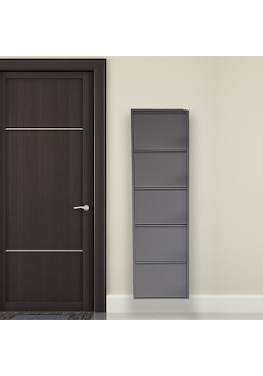 5'li Metal Ayakkabılık - Antrasit