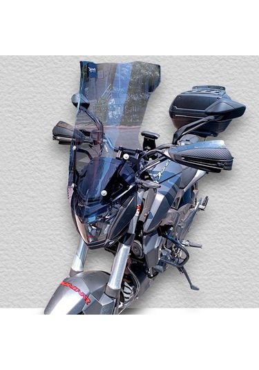 Dominar 250 Dominar 400 Tur Camı Montaj Demiri + Destek Cam Yükseklik 60cm X Üst Genişlik 40cm