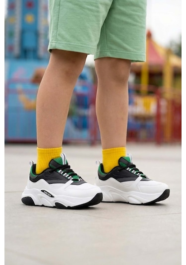 Dark Seer Kids Ds E 1838 Sneaker 2025 Çocuk Beyaz-yeşil