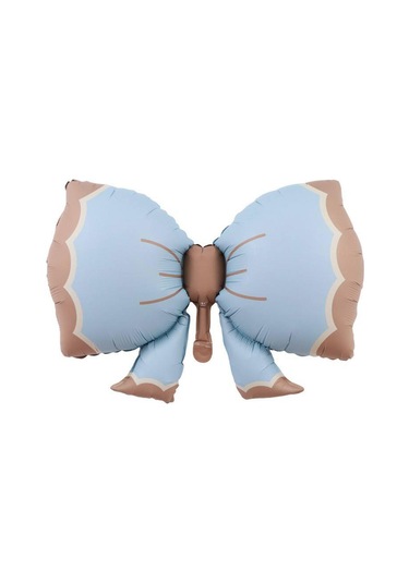 Retro Gökkuşağı Folyo Balon Büyük Boy Mavi 90-61 Cm Mavi