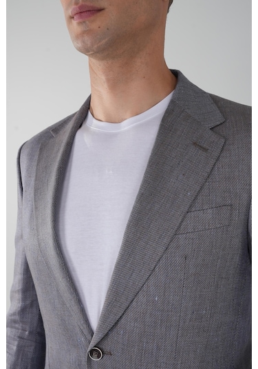 Bisse Erkek Regular Fit Yün Ceket Mavi Pck25y25002 D35 Mavi