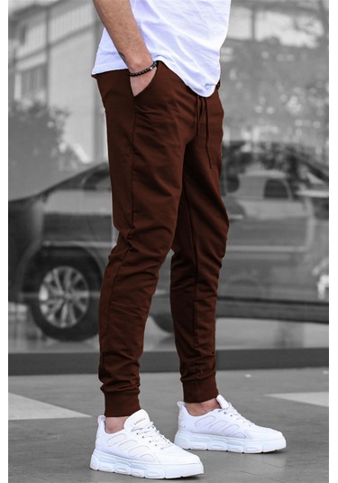 Kahverengi Paçası Lastikli Erkek Eşofman 4821 Kahverengi