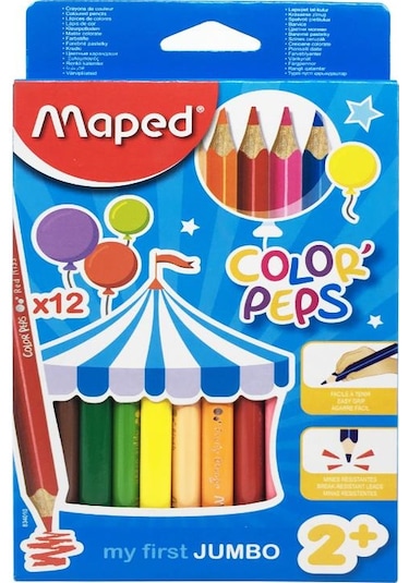 Maped Color'peps 12'li Jumbo Kuru Kalem Boya Seti
