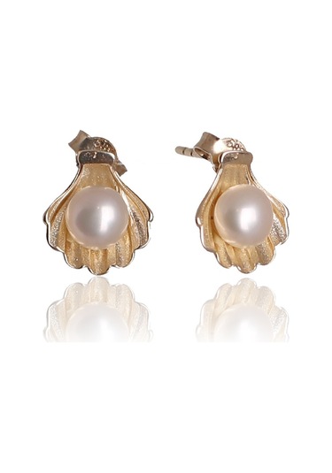 Çelikoğlu Kuyumculuk 14 Ayar Altın Kadın İncili Küpe 1,37 Gr