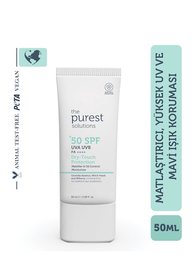 The Purest Solution Yağlı Ciltler İçin Mat Bitişli Güneş Kremi SPF50+ 50 ML