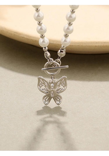 925 Ayar Gümüş Kolye Hediye Kadınlar Için Bildirimi Zincirleri Toka Tasarım Kelebek Kolye Aksesuarları Güzel Kuyumculuk Kolyeler Altın - Gümüş