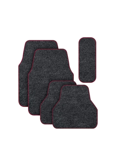 Toyota Corolla Oto Halı Paspas 5 Parça Kenar Kırmızı