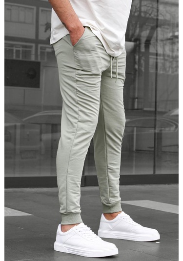 Çağla Yeşili Paçası Lastikli Erkek Eşofman 4821 Çağla Yeşili