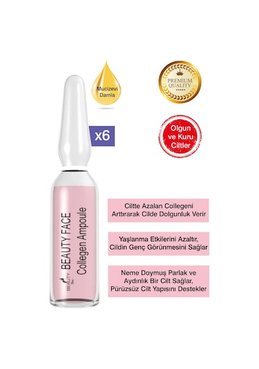 Beauty Face Collagen Ampul Serum 6'lı