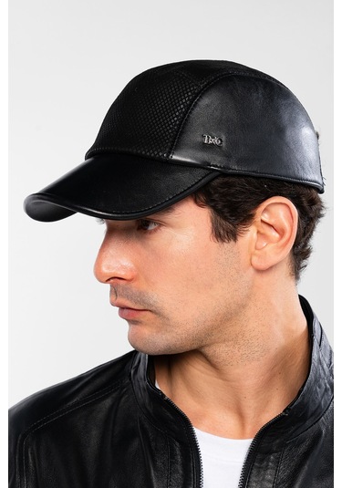 Tamer Tanca Erkek Hakiki Deri Siyah Beyzbol Şapka 524 1138 Spk Sk24-25 Sıyah Dr/bsk Siyah