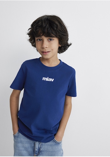 Mavi - Miav Baskılı Lacivert Tişört 6633270722 Mavi