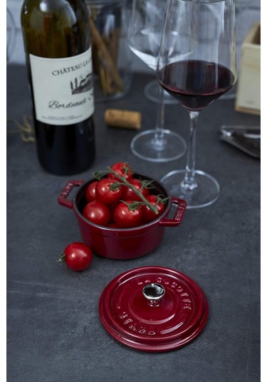 Staub Mini Cocotte, İndüksiyonlu, Dökme Demir, Kiraz Kırmızısı, 1 Diğer