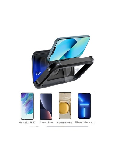 Reedark Banyo Su Geçirmez Telefon Kutusu: Dairesel Çevirilebilir, Uzatılabilir, Delik Açmayan Duvar Tutucu - Akvaryum Beyazı