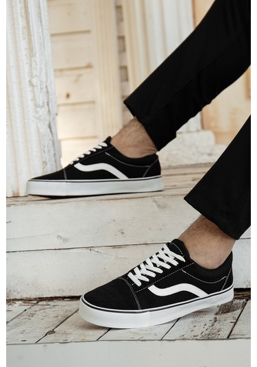 Garantili Wanso Günlük Ortopedik Erkek Sneaker Spor Ayakkabı Siyah