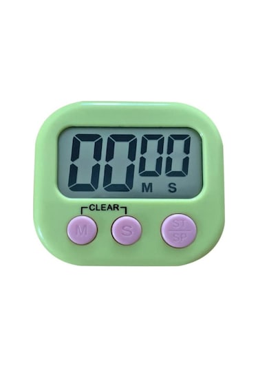 Unichrome Dijital Ekranlı Alarmlı Mıknatıslı Ayaklı Mutfak Zamanlayıcı Fırın Timer Yeşil