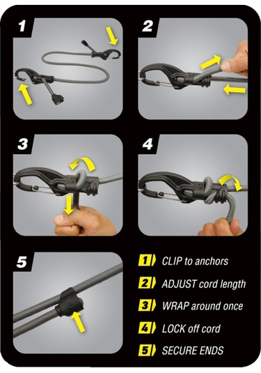 Nite Ize Knotbone Bungee Ayarlanabilir Sabitleme Lastiği 5 Çok Renkli