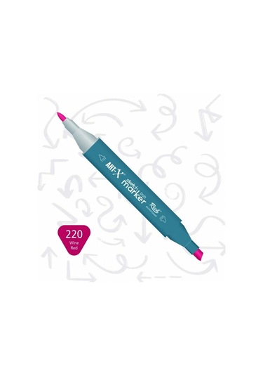 Supertrend Supertrend Sketch Marker Duo Çift Uçlu Marker Kalem 220 Wine Red
