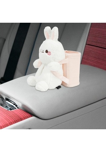 Pazly Ve Tavşan Suntek Mendil Kutusu - Ev, Araba, Çöp İçin 2'si 1 Arada Çok Renkli