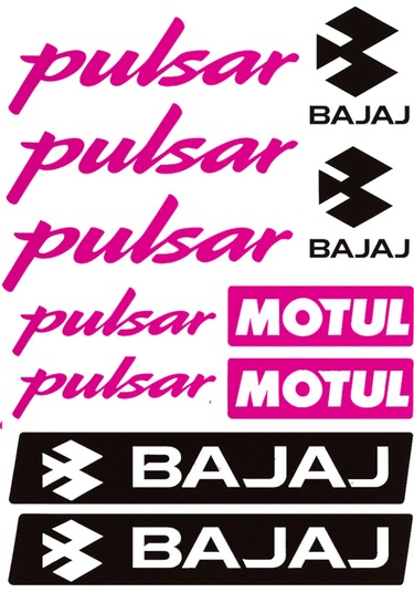 Rvell Motosiklet Pulsar Uyumlu A4 Sticker Set 004 1.Resim