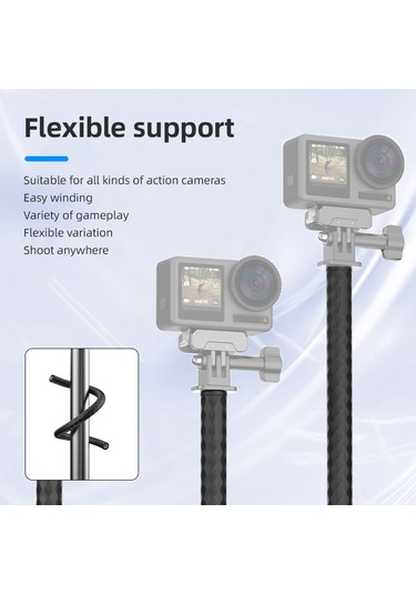 Moveevo 50cm Siyah Esnek Bracket: Alüminyum & 43 Silikon, 1/4 Vida Bağlantısı, Esnek Bükülebilir, Tripod Ve Cihaz Tutucuları İçin Uyumlu