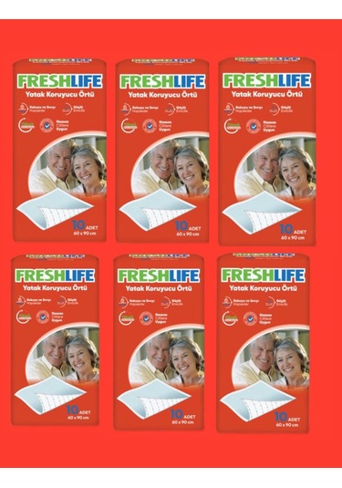 Freshlife Yatak Koruyucu Örtü 6 x 10'lu 60 x 90 CM