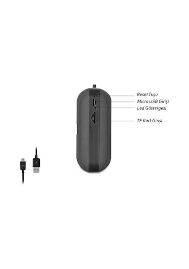 Mikado Md-22Bt Sd-Fm Destekli Bluetooth Şarjlı Hoparlör ( Siyah )