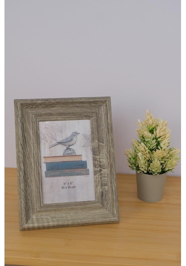 Digithome Dekoratif Mdf Resim Fotoğraf Çerçevesi 10x15 Gri Thn76078 C1-1-18