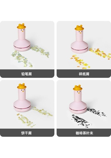 Dancemonkey Çocuk El Masaüstü Sarı-gri Süpürge Şarj Edilebilir Küçük Mini Temizleyici Sarı - Siyah