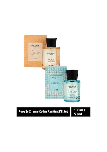 Pure & Charm 2'li Set Kadın Edp Parfüm 100ml + 50ml Çiçeksi