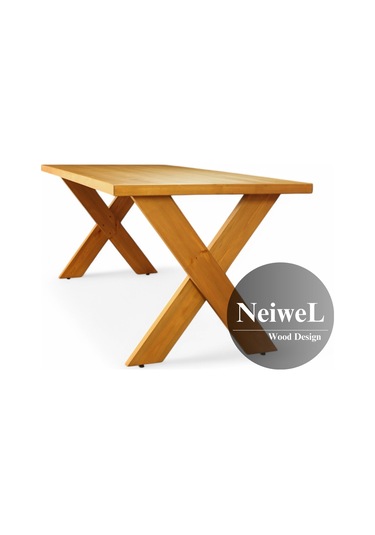 Neiwel Rane Doğal Ahşap Yemek Masası-70-120 Açık Ceviz