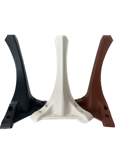 4 Adet Beyaz Lükens Mobilya Puf Ayağı Ayak Plastik