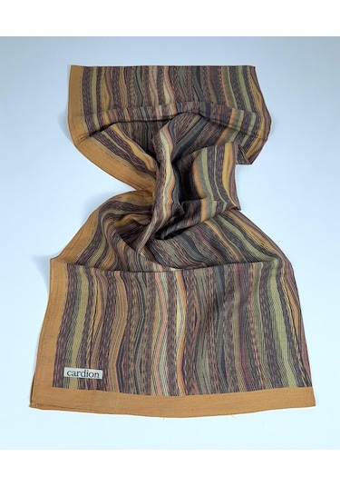 Cardion Pamuk İpek Şal - 70 X 180 - 06303 Hardal