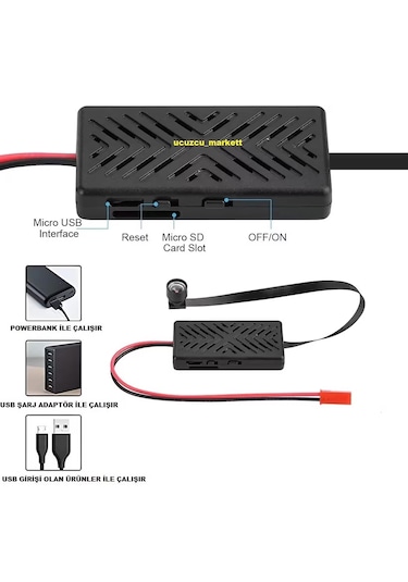 Mini Güvenlik Wifi Kamera Uzaktan İzleme-ses Dinleme-hafıza Kart