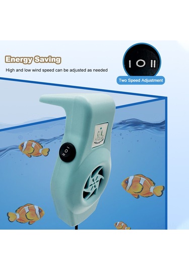 Kosona Usb Akvaryum Soğutma Fanı, 20l Altı Küçük Tanklar İçin, Hız Ayarlanabilir, Beyaz, 5v Dc, 3.8w Soğutucu