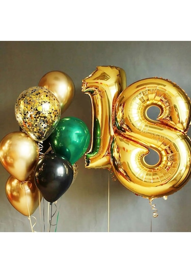 Folyo Rakam Balon Gold 100cm 40inç 0