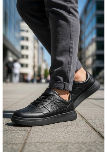 Daxtors D07003 Günlük Ortopedik Erkek Sneaker Spor Ayakkabı Siyah