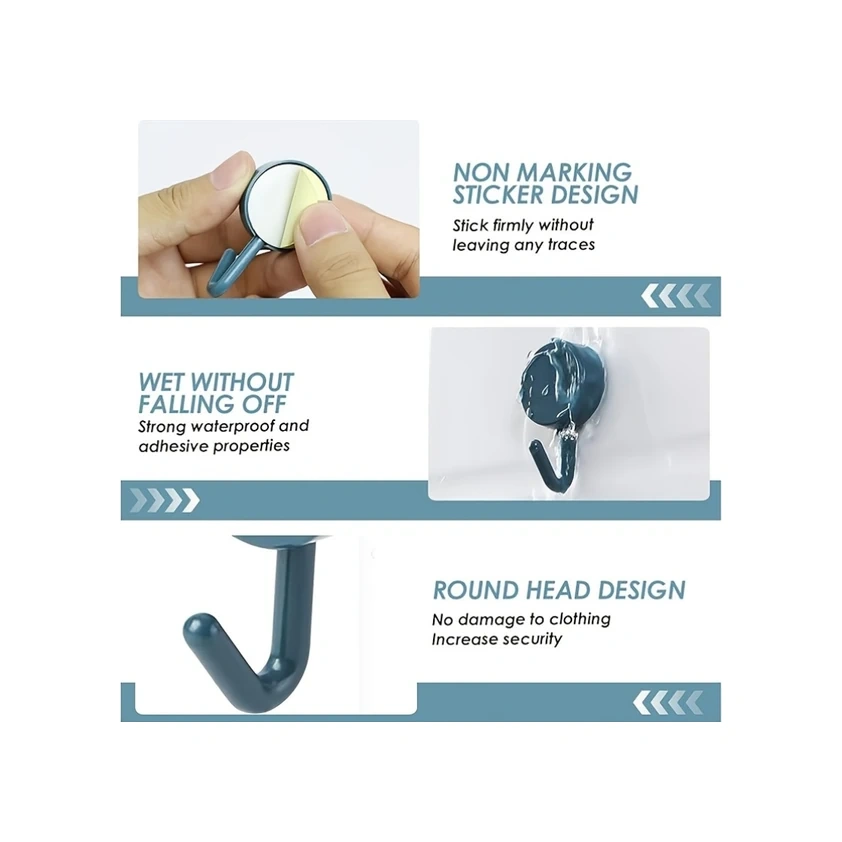 Xuweiwei 40 Adet Pembe Duvar Kancası Su Geçirmez Pratik Asma Askısı Banyo Mutfak Pembe