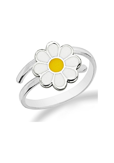 925 Ayar Gümüş Papatya Yüzük - 34010902 Gümüş