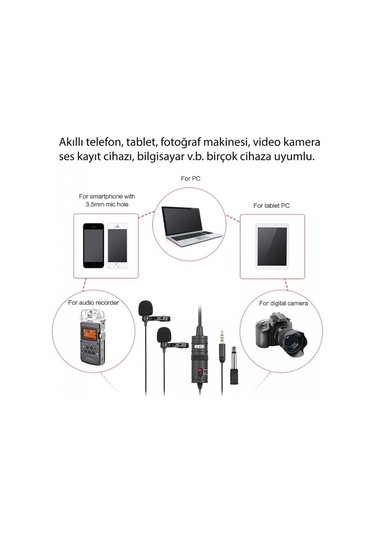 Boya BY-M1DM Çok Yönlü İkili Yaka Mikrofonu