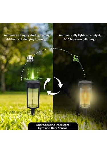 Güneş Enerjili Solar Bahçe Aydınlatması Lamba 2 Adet