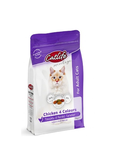 Catlife Tavuklu Multicolor Yetişkin Kedi Maması 1 KG