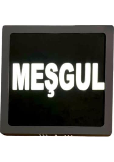 Çift Taraflı Ledli Meşgul Tabelası Kasa Ölçüsü 20x20cm