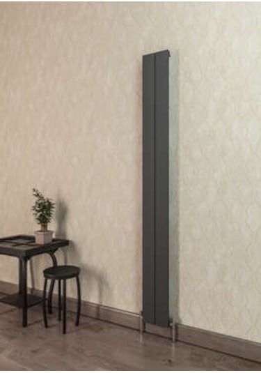 Warma Drama Dikey Alüminyum Radyatör 185x1800 Pütürlü Antrasit 7946