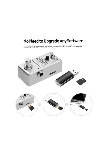 Ammoon Loop Station Mini Gitar Looper Efekt Pedalı Gümüş